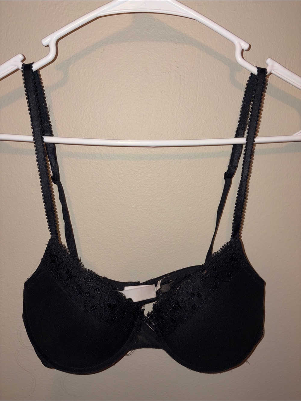Xhilaration Black Lace-Trim Underwire Bra